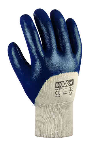 2309 Nitril - Handschuhe blau, mit Strickbund