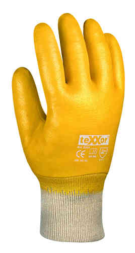 teXXor 2357 Nitril Gelb Vollbeschichtet mit Strickbund